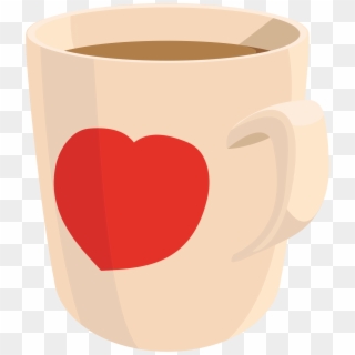 Graphic Free Library Big Image Png - Coffee Mug With Heart Clipart, Transparent Png