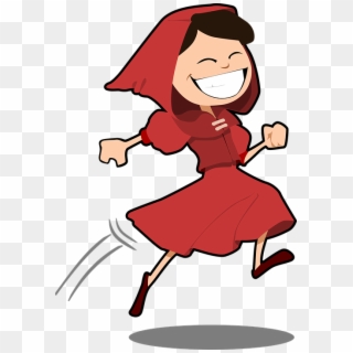 Jump Cartoon Png - Cartoon Red Riding Hood, Transparent Png