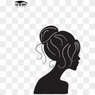 Clip Art Depot Vector Beauty Girl With - Beauty Girl Silhouette Png, Transparent Png
