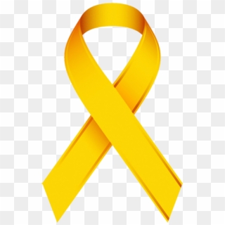 Gold Ribbon Banners Luxury Vector - Yellow Ribbon Pediatric Cancer, HD Png Download