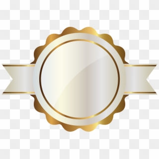Diploma Clipart Gold Ribbon - Gold Circle Banner Png, Transparent Png