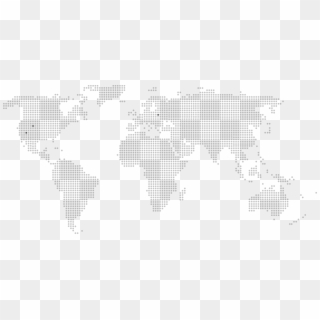 Vector Transparent Dotted Map Png Image - Dotted World Map Vector Png, Png Download