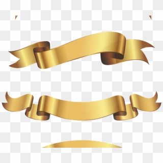 Golden Clipart Gold Ribbon - Vector Ribbons Free, HD Png Download