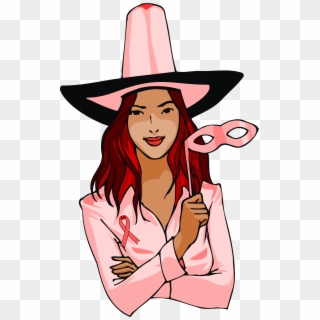 This Free Icons Png Design Of October Ribbon Witch, Transparent Png