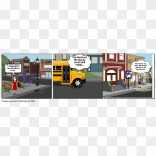 The School Bus - Cartoon, HD Png Download