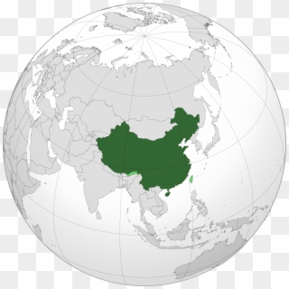 World Map China Location Of The In - Map Of China, HD Png Download