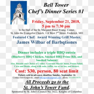 Spaghetti Dinner 2018 Sept - Tower, HD Png Download