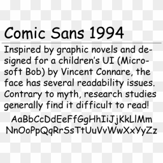 Comic Sans Example - Comic Sans, HD Png Download