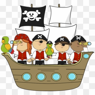 Clip Art Images Pirates On Ship - Pirate Ship And Pirates, HD Png Download