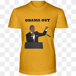 Obama Out Mic Drop Ultra Cotton T-shirt - Active Shirt, HD Png Download