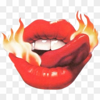 Lips Red Lickinglips Licking - 70s Airbrush Lips, HD Png Download