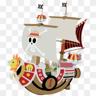 Thousand Sunny Done Entierly With The Pen Tool On Photoshop - One Piece Action Figures Boat, HD Png Download