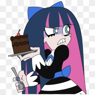 Stocking's Cake By ~airedaledogz - Panty And Stocking Stocking Cake, HD Png Download