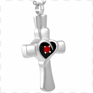 Cremation Pendant Cross Heart Stone - Locket, HD Png Download