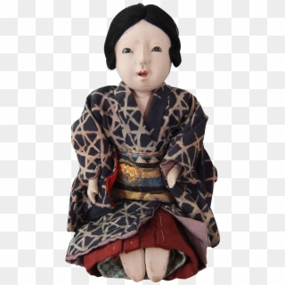 Wonderful Vintage Japanese Ichimatsu Gofun Girl Doll, - Japanese Dolls, HD Png Download