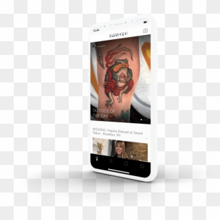 The Tattoodo App On A Phone - Iphone, HD Png Download