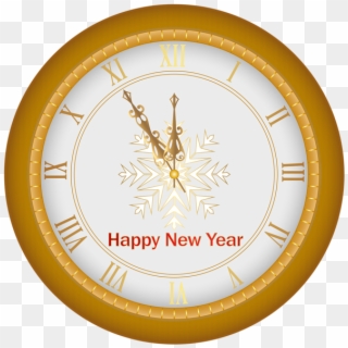 Happy New Year Clock Gold Clip Art Image - Happy New Year Clock 2019 Png, Transparent Png