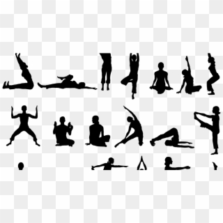 People Silhouette Png Exercising , Png Download - Yoga Action, Transparent Png