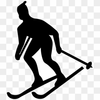 Skier Silhouette Ski Ice Sports Png Image, Transparent Png