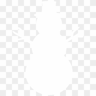 Snowman Silhouette Png - Illustration, Transparent Png