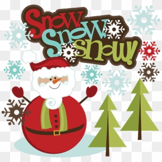Banner Royalty Free Library Snow Svg Santa Snowman - Christmas Clipart Scrapbook, HD Png Download