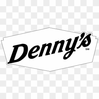 Denny's Logo Black And White - Denny's, HD Png Download