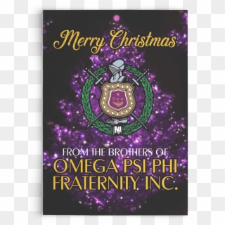 Omega Psi Phi Christmas Card , Png Download - Poster, Transparent Png
