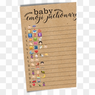 Baby Shower Emoji Game - Baby Shower Pictionary Emoji, HD Png Download