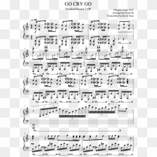 Go Cry Go - Sheet Music, HD Png Download