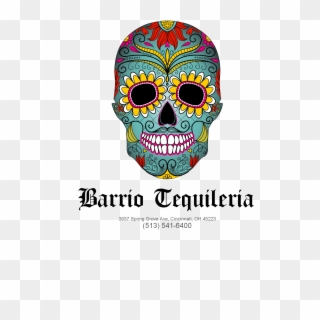 Barrio Logo With Phone - Day Of The Dead Skull Colour, HD Png Download