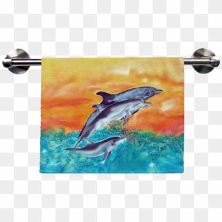 Dolphins Hand Towel - Towel, HD Png Download