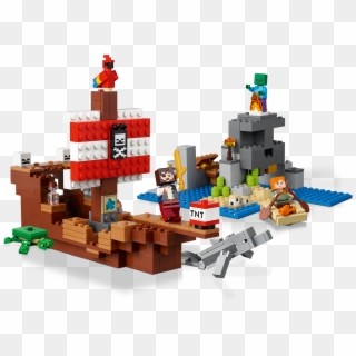 Lego Minecraft The Pirate Ship Adventure 21152 Building - Lego Minecraft 21152, HD Png Download