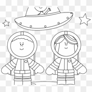 Moon Clipart Clip Art - Astronauts Clipart Black And White, HD Png Download