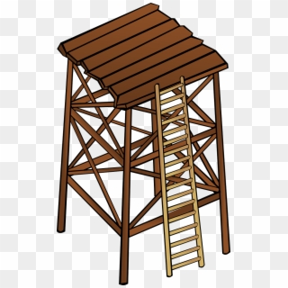 Ladder Tower Platform Wooden Png Image - Torres De Madera Para Tanques De Agua, Transparent Png