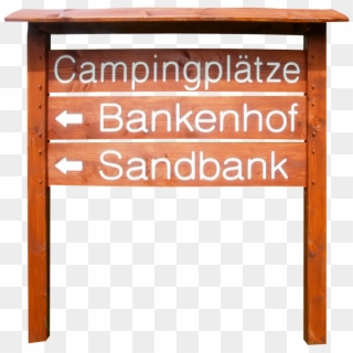 Roofed Douglas Fir Ladder Sign System For A Camping - Plywood, HD Png Download