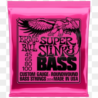 2834 Super Slinky Nickel Wound Electric Bass Strings - Ernie Ball Strings, HD Png Download