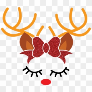 Free Svg Cut File Gallery - Free Reindeer Face Svg, HD Png Download
