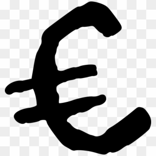 Euro Sign Currency Thumb Silhouette - Hand, HD Png Download