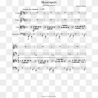 Skyscrapers Sheet Music For Violin, Viola, Cello Download - Thou My Vision Trumpet Sheet Music, HD Png Download