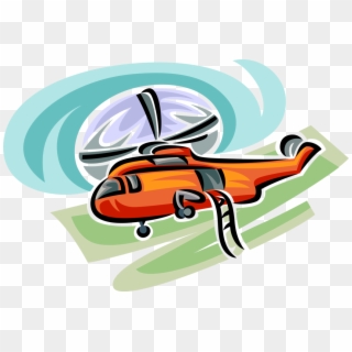 Vector Illustration Of Helicopter Rotorcraft Applies - Helicopter Rotor, HD Png Download