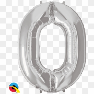 34 Number Zero - 30 Number Balloon Silver, HD Png Download