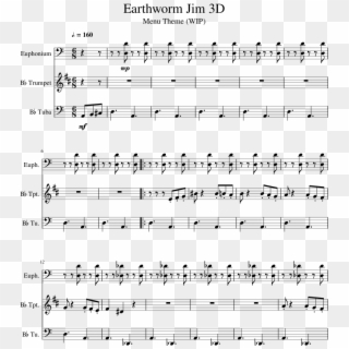 Earthworm Jim 3d Sheet Music 1 Of 3 Pages - Sheet Music, HD Png Download