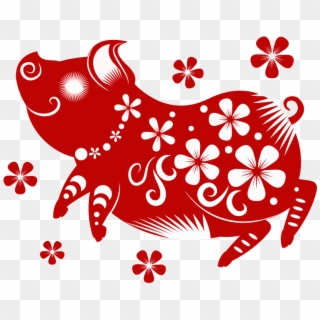 Happy Paper-cut Pigs Celebrate New Year's Day 2019 - Happy Chinese New Year 2019, HD Png Download