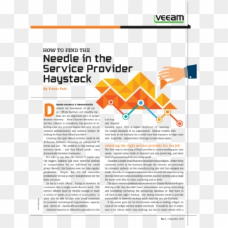 How To Find The Needle In The Service Provider Haystack - Veeam Software, HD Png Download
