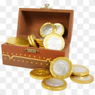 Wooden Chest Pirate Treasure\ - Cash, HD Png Download