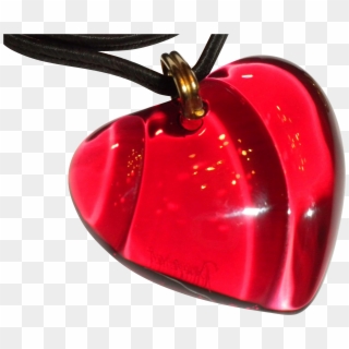 Retired = Estate Red Baccarat Crystal Heart Pendant - Locket, HD Png Download