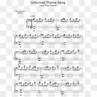 Unturned Theme Song - Sheet Music, HD Png Download