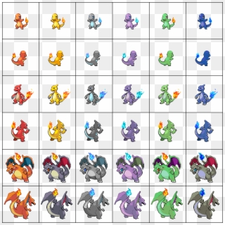 Pokemon Recolors The First 151 Pokemons' Families Sprites, HD Png Download