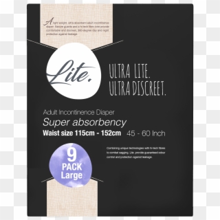 Adult Incontinence Diaper 115-152cm - Flyer, HD Png Download