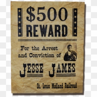 Old West Wanted Poster - Poster, HD Png Download